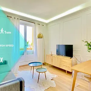 Designer Garden View Ac, Fiber Wifi Heart Of Mónaco
